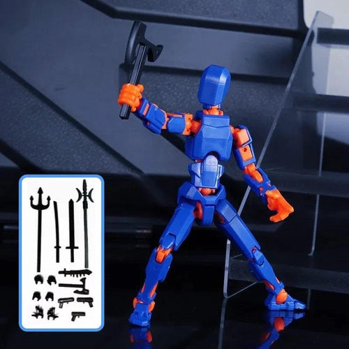 Multi-jointed Shapeshift Robot action model toy by MANDOTOS, 3D printed with flexible joints and detailed design.
