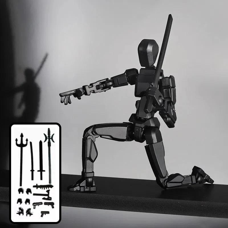 Mandotos Multi-Jointed Shapeshift Robot 3D printed action model toy, featuring flexible limbs and a detailed mechanical design.