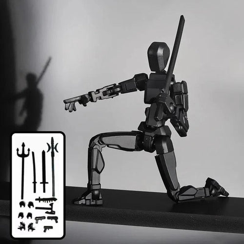 Mandotos Multi-Jointed Shapeshift Robot 3D printed action model toy, featuring flexible limbs and a detailed mechanical design.