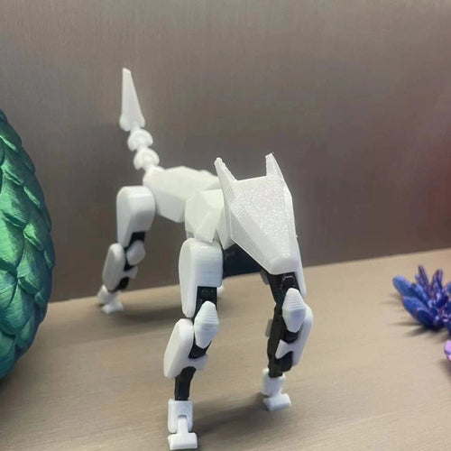 Mandotos Multi-Jointed Shapeshift Robot action figure, 3D printed model with flexible joints and detailed design.