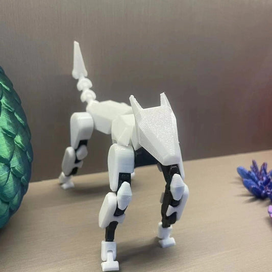 Mandotos Multi-Jointed Shapeshift Robot action figure, 3D printed model with flexible joints and detailed design.