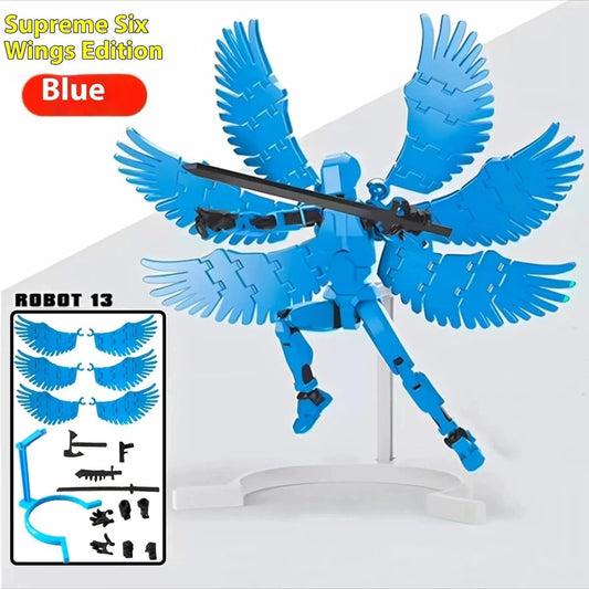 Mandotos Multi-Jointed Shapeshift Robot 3D printed action model toy, featuring flexible limbs and detailed robotic design.