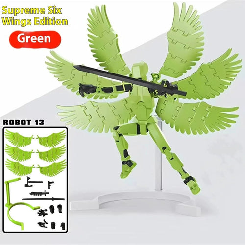 Mandotos Multi-Jointed Shapeshift Robot 3D printed action model toy with flexible, adjustable limbs and detailed robot design.