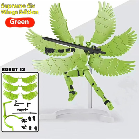 Mandotos Multi-Jointed Shapeshift Robot 3D printed action model toy with flexible, adjustable limbs and detailed robot design.