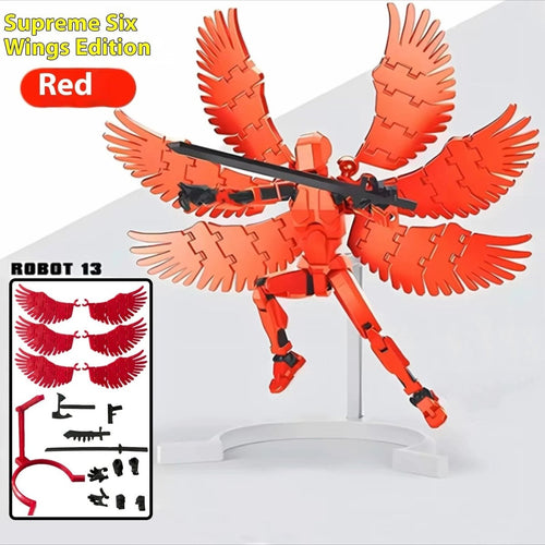 Mandotos Multi-Jointed Shapeshift Robot 3D printed action model toy displaying flexible robot with multiple joints and detailed design.