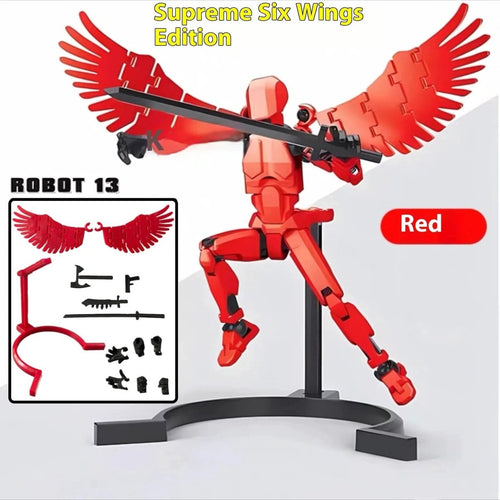 Mandotos Multi-Jointed Shapeshift Robot 3D printed action model toy with flexible, poseable limbs and detailed design.