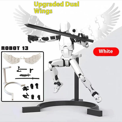Multi-jointed Shapeshift Robot toy by MANDOTOS, 3D printed action model with flexible limbs and detailed design.