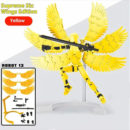 Multi-jointed Shapeshift Robot action figure by MANDOTOS, 3D printed model with flexible limbs and detailed design.