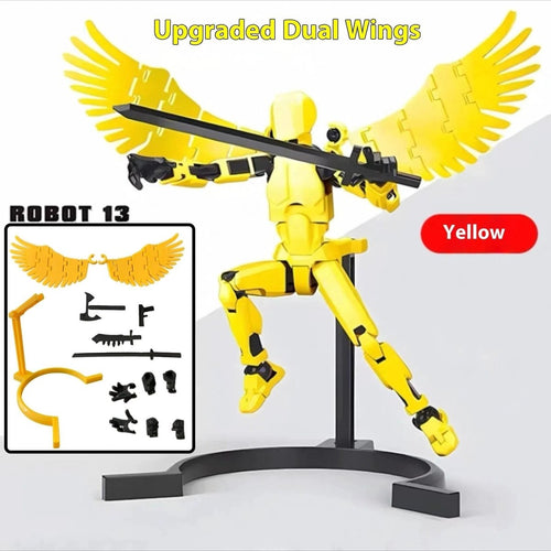 Mandotos Multi-Jointed Shapeshift Robot 3D printed action model toy with flexible limbs and detailed design.