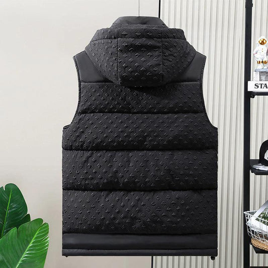 Mandotos thick cotton down vest, stylish new coat with warm, padded design perfect for cold weather.