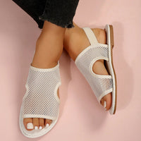 Mandotos mesh summer sandals for women and men, casual breathable flat shoes perfect for beach and warm weather.