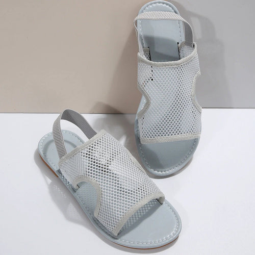 Mandotos mesh summer sandals for women and men, casual breathable flat shoes suitable for beach and outdoor wear.