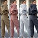 Mandotos women's autumn and winter casual hoodie coat sports suit, featuring a stylish, warm design with a comfortable fit.