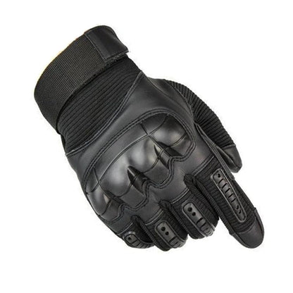 Mandotos off-road tactical gloves with touch screen fingertips, durable fabric, and adjustable wrist strap for outdoor sports.