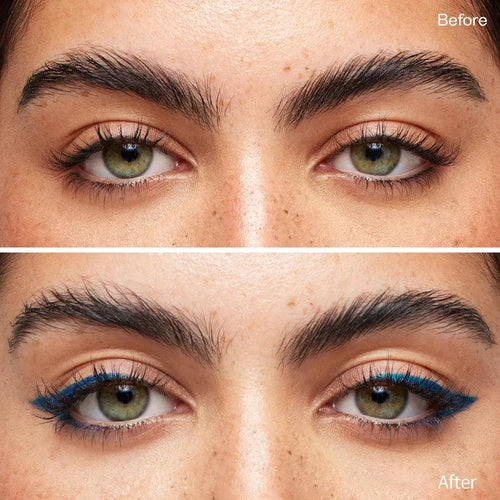 Mandotos PHOFAY colorful waterproof eyeliner set with bold, long-lasting shades displayed in a creative makeup look.