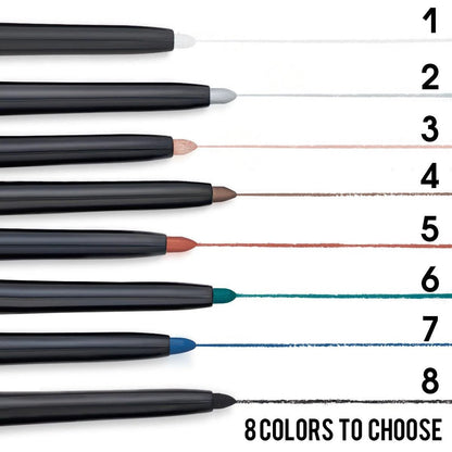 Mandotos PHOFAY colorful waterproof eyeliner set with bold, long-lasting shades and sleek black eyeliner pencils.