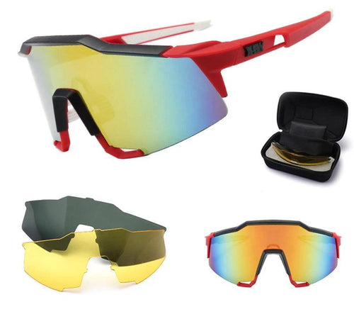 Mandotos polarized men's riding sunglasses with black frame and tinted lenses, designed for outdoor and motorcycling activities.