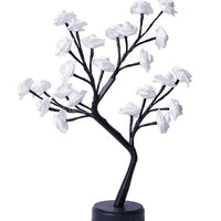 Mandotos Rose Flower Tree Table Lamp with USB fairy night light, decorative desk lamp with floral design and warm illumination