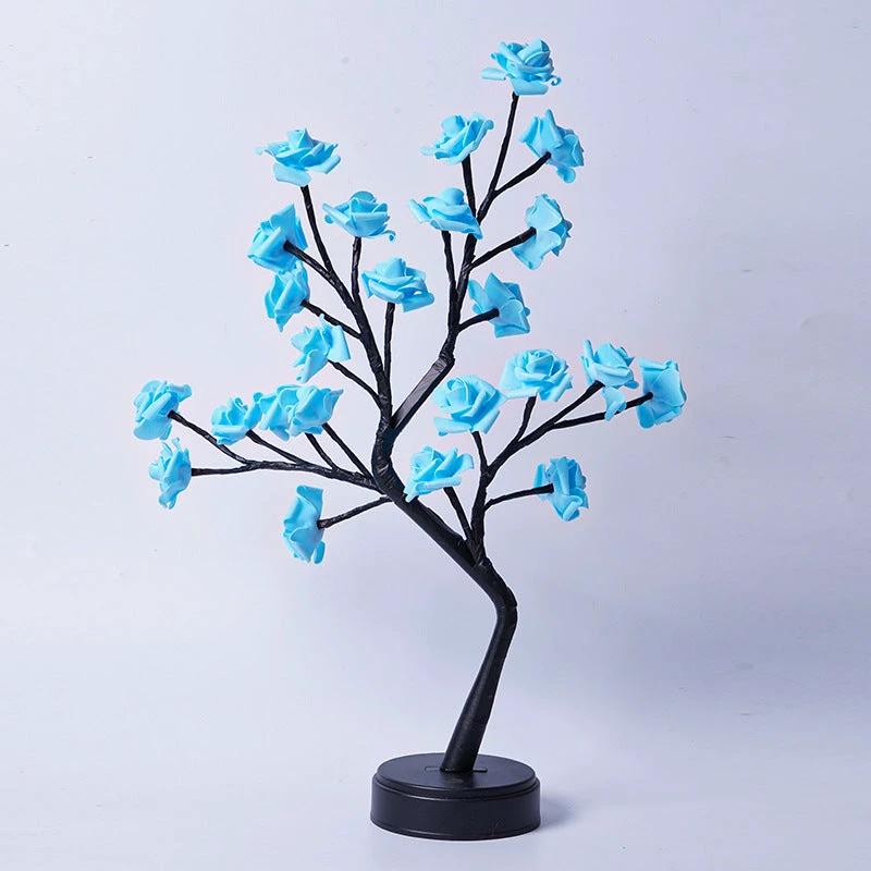 Mandotos Rose Flower Tree USB Fairy Desk Night Light lamp with floral design and soft illumination for cozy lighting.