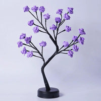 Mandotos Rose Flower Tree Table Lamp with USB Fairy Desk Night Light, featuring a delicate rose design and soft illumination.