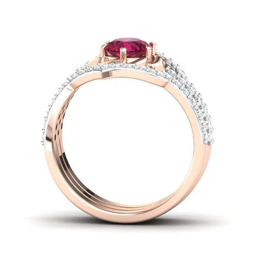 Rose gold flower ring by MANDOTOS, featuring an exquisite design suitable for engagement or wedding band sets.