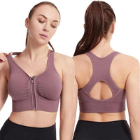 Mandotos shockproof push-up plus size running and yoga sports bra with supportive design and adjustable straps.