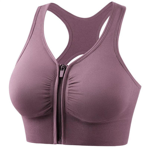 Mandotos shockproof plus size running and yoga sports bra with push-up support, designed for comfort during fitness activities.
