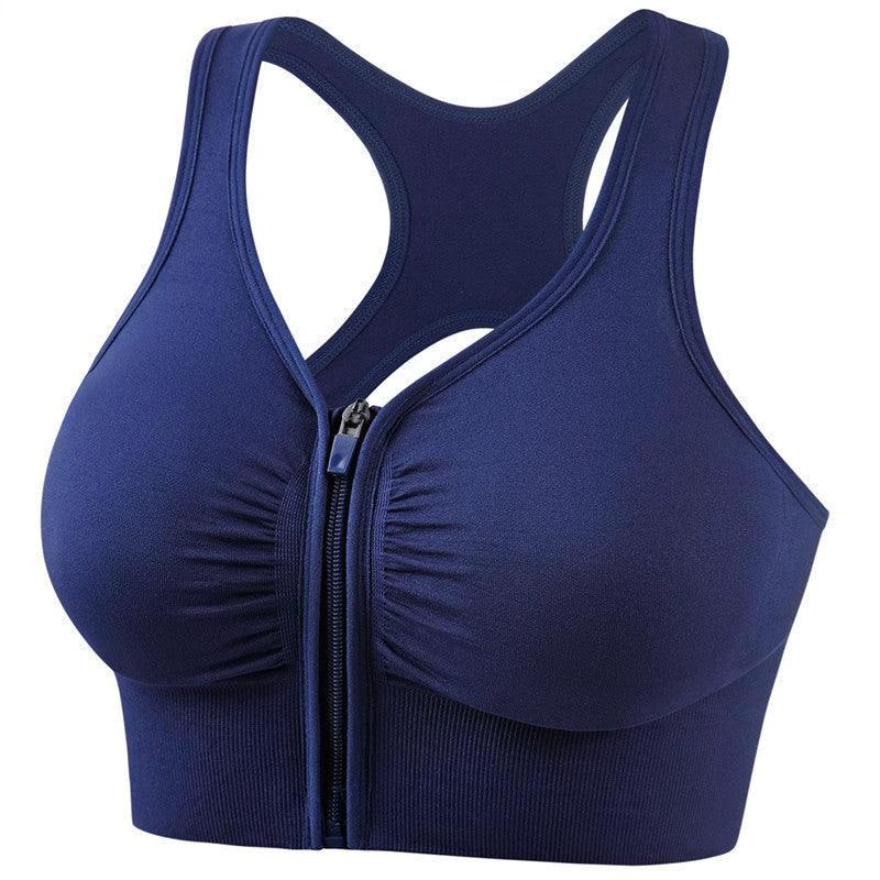 Plus size MANDOTOS shockproof push-up sports bra for running, yoga, and fitness with supportive, comfortable design.
