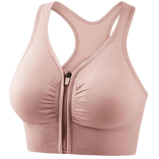 Plus size MANDOTOS shockproof push-up sports bra designed for running, yoga, and fitness with supportive, comfortable fit.