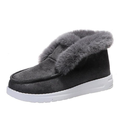 Mandotos snow boots for women with plush fur lining, warm winter ankle shoes suitable for cold weather.
