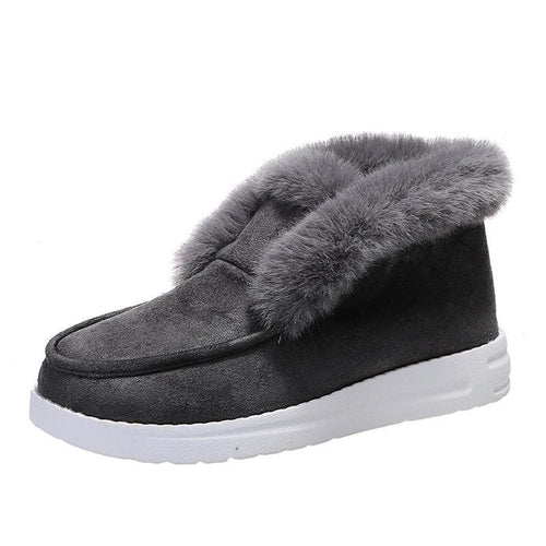Mandotos snow boots for women with plush fur lining, warm winter ankle shoes suitable for cold weather.
