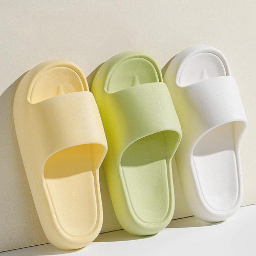 Mandotos thick-soled home slippers for women and men, summer non-slip bathroom and house slippers with sturdy soles.