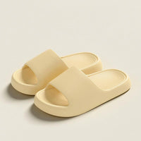 Mandotos solid thick-soled home slippers for women and men, summer non-slip floor bathroom slippers, comfortable house shoes