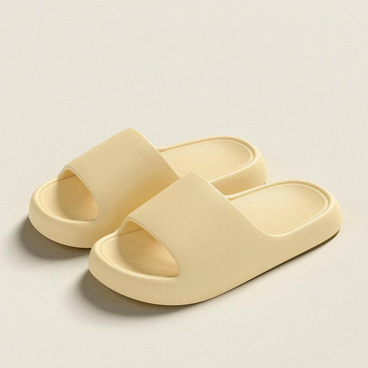 Mandotos solid thick-soled home slippers for women and men, summer non-slip floor bathroom slippers, comfortable house shoes