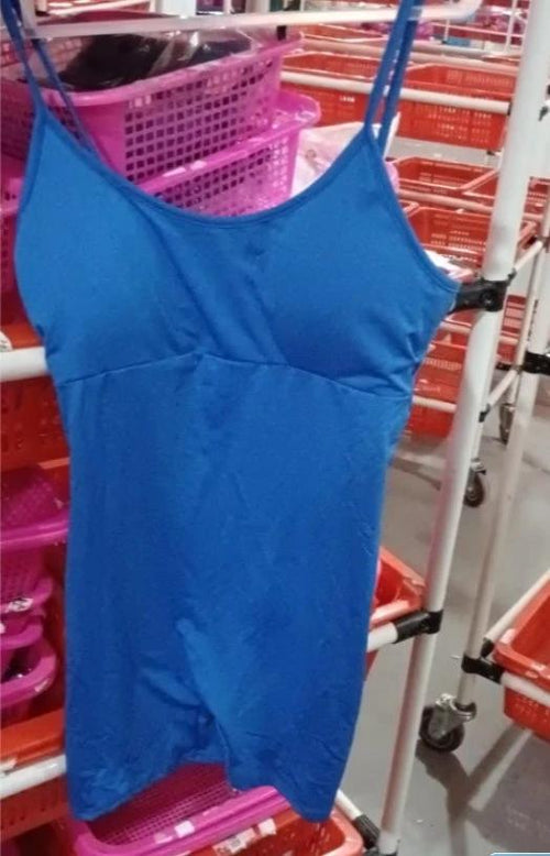 Mandotos women's spaghetti strap shorts jumpsuit, ideal for yoga, workout, and fitness, featuring a tight, comfortable fit.