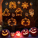Mandotos Halloween LED window lights featuring spooky pumpkin, spider, and ghost designs for festive holiday decor.