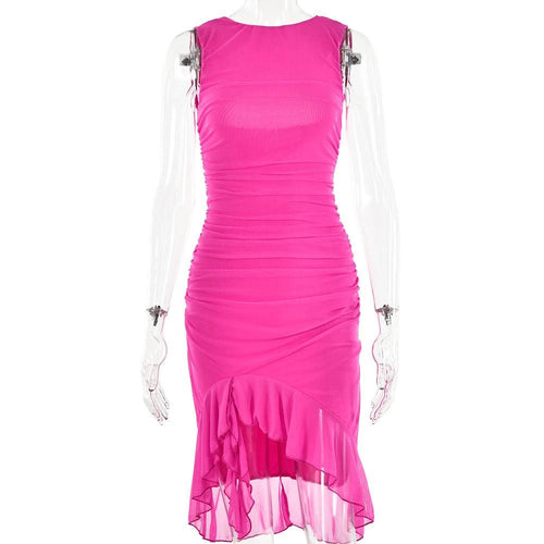 Mandotos summer slim sleeveless dress for women, fitted party and club dress with a stylish, modern design.