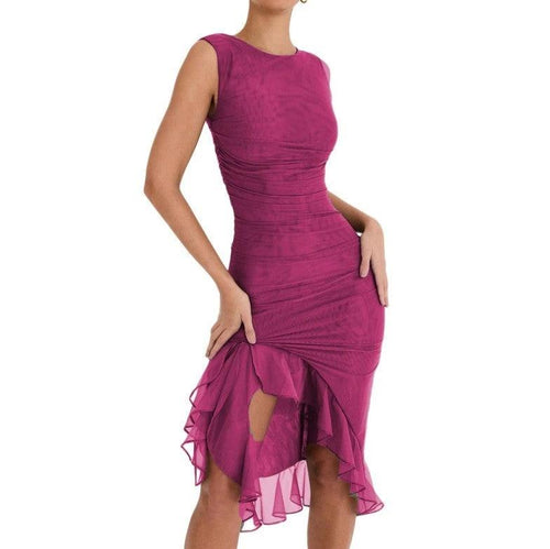 Mandotos sleeveless summer dress for women, slim fit and skinny style, ideal for fashion events and parties.