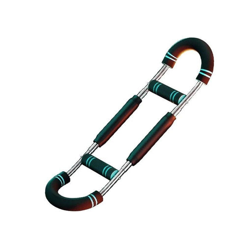 Mandotos U-shaped arm strengthener and multi-functional chest trainer for home gym workout, designed for arm and chest muscle exercise.