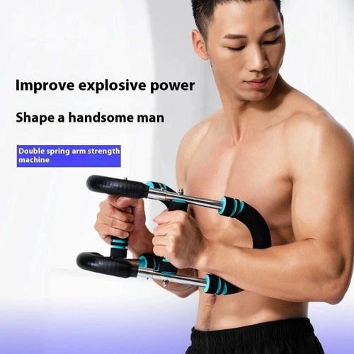 Mandotos U-shaped arm strengthener for chest workouts, multi-functional home gym equipment for arm and upper body training.