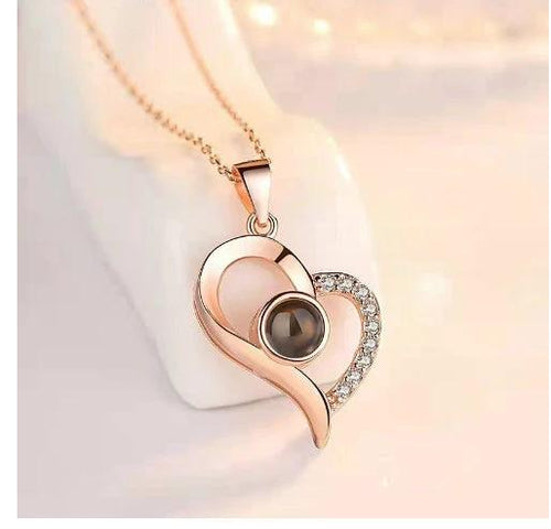 Valentine's Day soap rose gift box with crystal pendant necklace set from MANDOTOS, featuring decorative soap roses and jewelry.