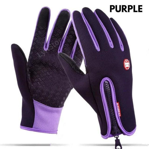 Mandotos winter touchscreen riding motorcycle gloves with waterproof sliding design and fleece lining for sports and outdoor use.