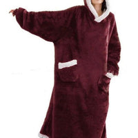 Mandotos winter TV hoodie blanket, oversized warm pullover with pockets for women and men, perfect for cozy home wear