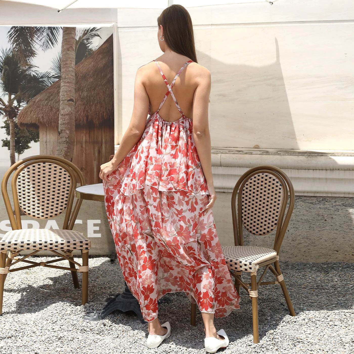 Women's simple fashion dress by MANDOTOS, featuring a stylish, casual design perfect for everyday wear.