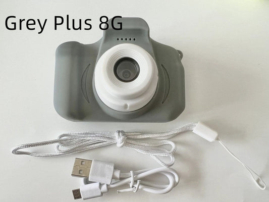 Mandotos X2 HD Mini Cartoon Kids Digital Camera showing colorful cartoon design and compact handheld size for children.