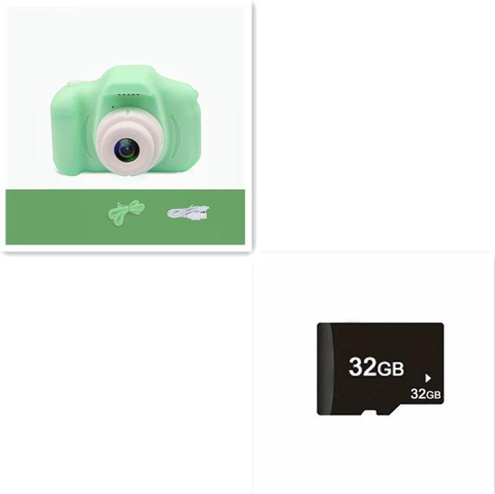 Mandotos X2 HD Mini Cartoon Kids Digital Camera showing colorful cartoon design and compact size, ideal for children.