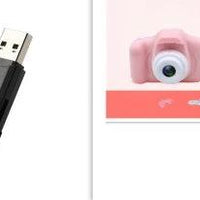 Mandotos X2 HD Mini Cartoon Kids Digital Camera showing colorful cartoon design and compact size for children.