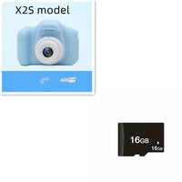 Mandotos X2 HD Mini Cartoon Kids Digital Camera showing colorful design and compact size suitable for children.