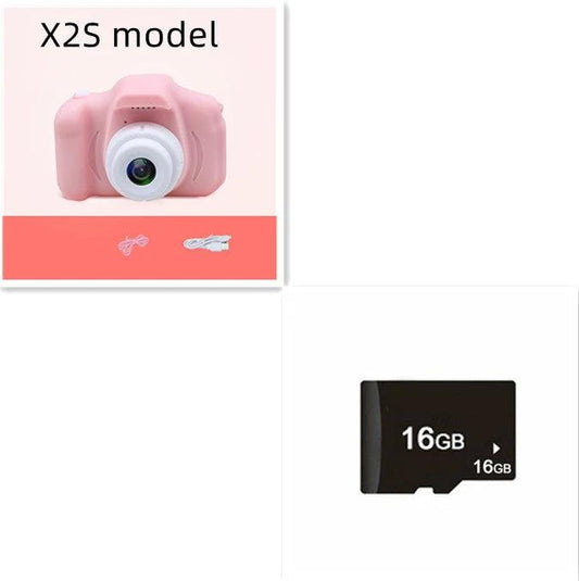 Mandotos X2 HD Mini Cartoon Kids Digital Camera showing colorful design and compact shape, ideal for children.