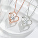 Mandotos zircon double love necklace with rhinestones, featuring a sparkling heart-shaped pendant for elegant jewelry style.